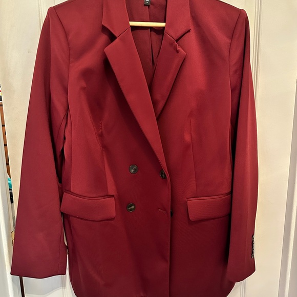 Express Deep Red Women's Blazer - Picture 1 of 7